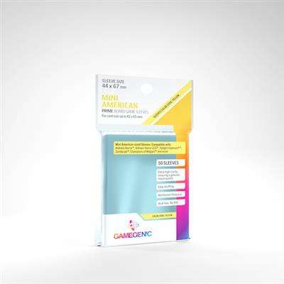 Gamegenic Mini American Prime Board Game Sleeves (Clear) - for cards 42 x 65 mm