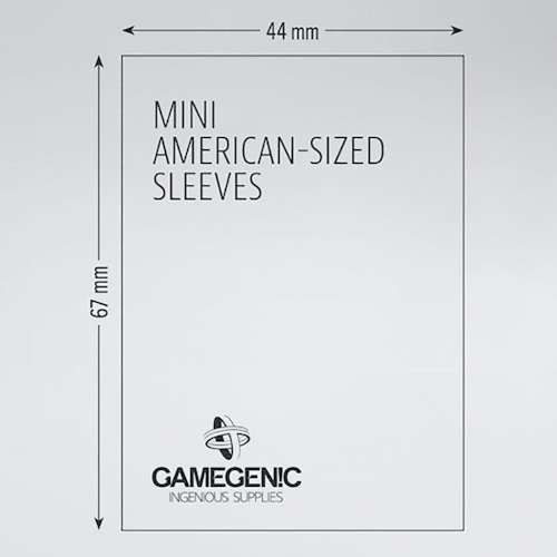 Gamegenic Mini American Prime Board Game Sleeves (Clear) - for cards 42 x 65 mm