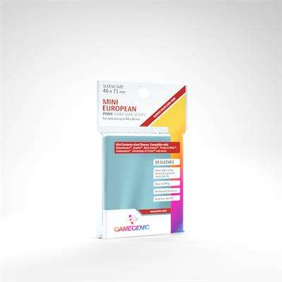 Gamegenic Mini European Prime Board Game Sleeves (Clear) - for cards 44 x 69 mm