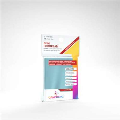 Gamegenic Mini European Prime Board Game Sleeves (Clear) - for cards 44 x 69 mm