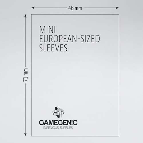 Gamegenic Mini European Prime Board Game Sleeves (Clear) - for cards 44 x 69 mm