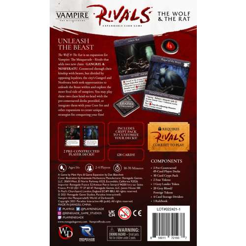 Vampire: The Masquerade –  Rivals: The Wolf & The Rat - разширение за настолна игра