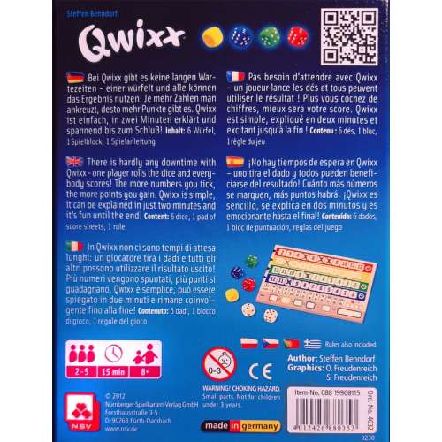 Qwixx - настолна игра