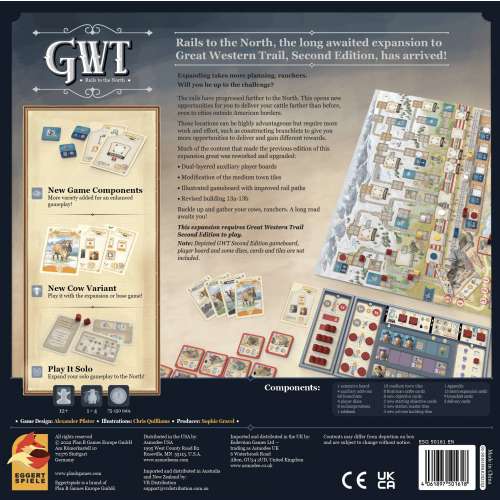 Great Western Trail (Second Edition): Rails To The North - разширение за настолна игра