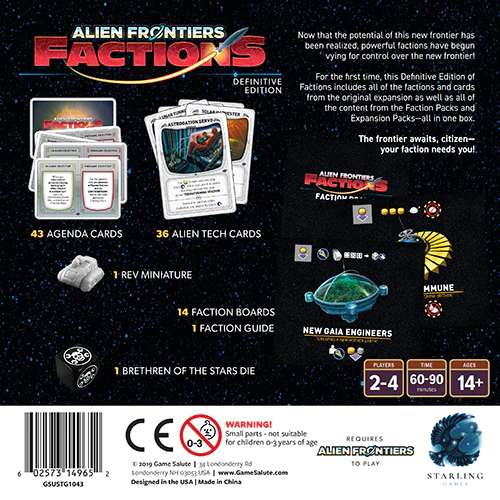 Alien Frontiers: Factions (Definitive Edition) - разширение за настолна игра