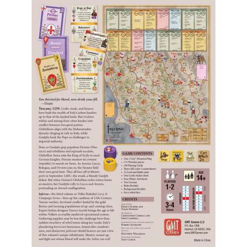 Inferno: Guelphs and Ghibellines Vie for Tuscany, 1259-1261 - настолна игра