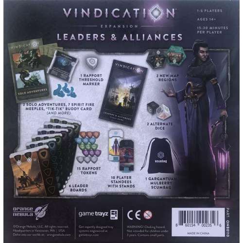 Vindication: Leaders & Alliances - разширение за настолна игра