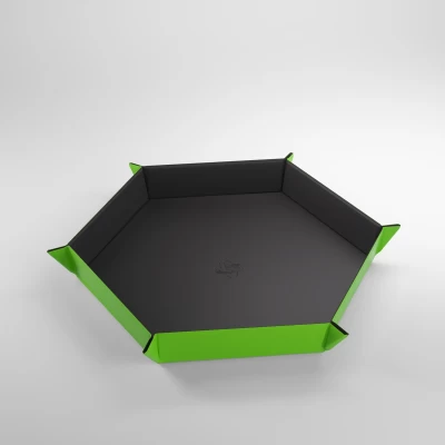 Gamegenic Magnetic Dice Tray Hexagonal - Black/Green