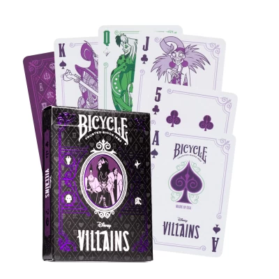 Bicycle Disney Villains Playing Cards (Purple) - карти за игра