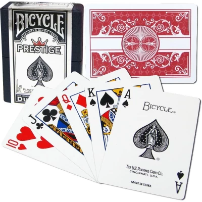Bicycle Prestige Standard Playing Cards (Red) - карти за игра