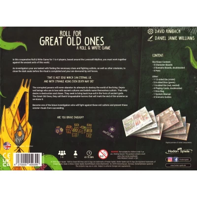 Roll for Great Old Ones: A Roll & Write Game - настолна игра
