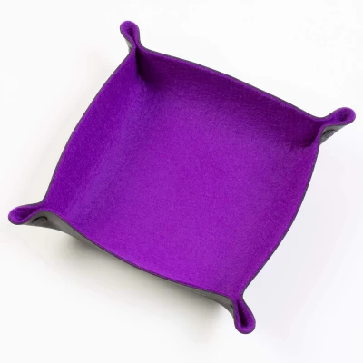 Purple Felt Folding Dice Tray