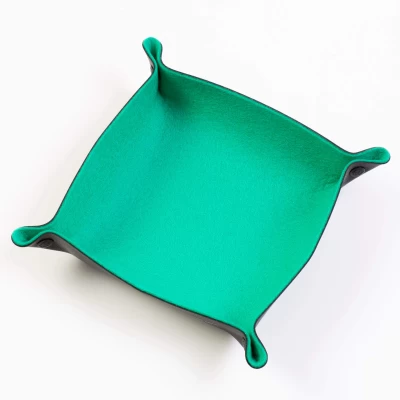 Sea Foam Felt Folding Dice Tray