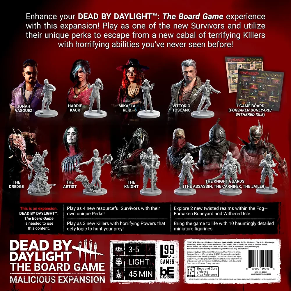 Dead By Daylight: The Board Game – Malicious Expansion - разширение за настолна игра