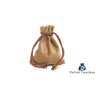 Velvet Beige Pouch