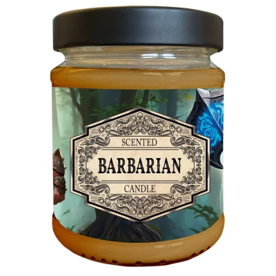 Scented Candle Barbarian with Surprise Dice