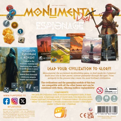 Monumental Duel: Espionage - настолна игра