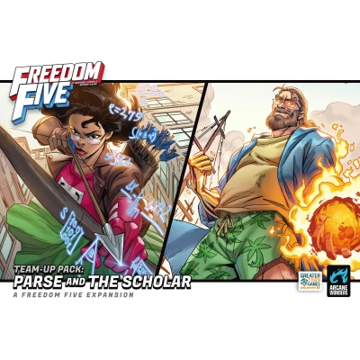 Freedom Five: Team-Up Pack – Parse and The Scholar  - разширение за настолна игра