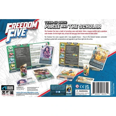 Freedom Five: Team-Up Pack – Parse and The Scholar  - разширение за настолна игра