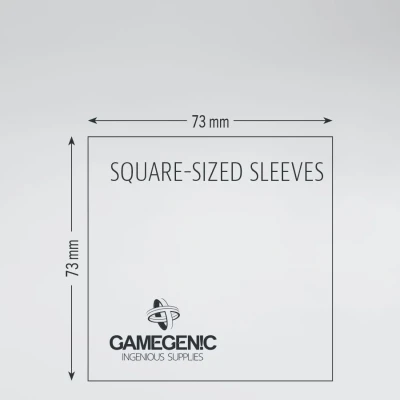 Gamegenic Square Prime Board Game Sleeves (Clear) - for cards 71 x 71 mm