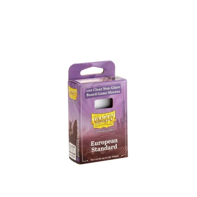 Dragon Shield European Standard Board Games Sleeves (Clear, Non-Glare) - for cards 59 x 92 mm