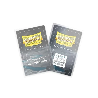 Dragon Shield European Standard Board Games Sleeves (Clear, Non-Glare) - for cards 59 x 92 mm