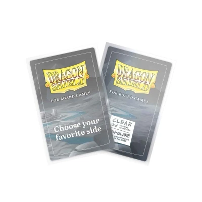 Dragon Shield Extra Large Board Games Sleeves (Clear, Non-Glare) - for cards 65 x 100 mm