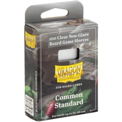 Dragon Shield Common Standard Board Games Sleeves (Clear, Non-Glare) - for cards 63 x 88 mm