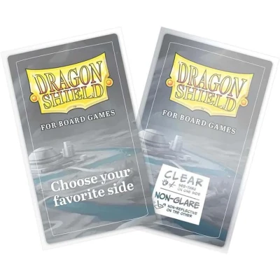 Dragon Shield Common Standard Board Games Sleeves (Clear, Non-Glare) - for cards 63 x 88 mm