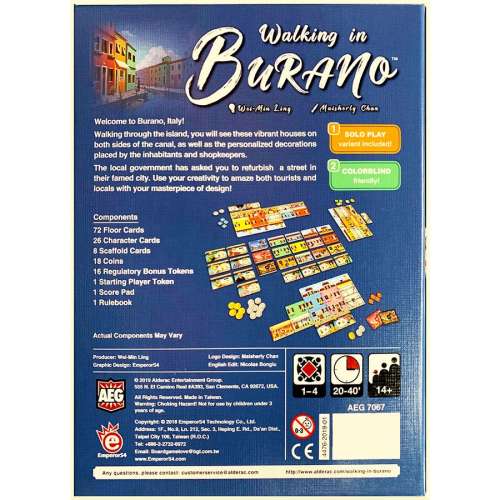 Walking in Burano - настолна игра