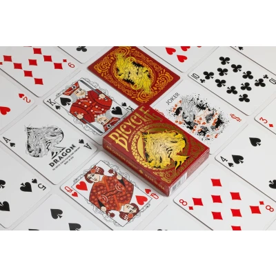 Bicycle Dragon Playing Cards (Red) - карти за игра