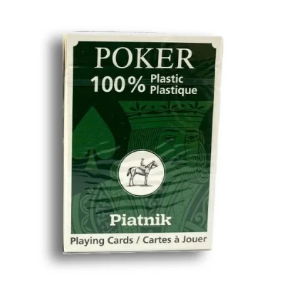 Piatnik 100% Plastic Playing Cards (Green) - карти за игра