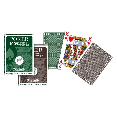Piatnik 100% Plastic Playing Cards (Green) - карти за игра