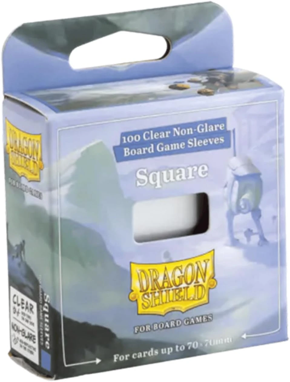Dragon Shield Square Board Games Sleeves (Clear, Non-Glare) - for cards 70 x 70 mm
