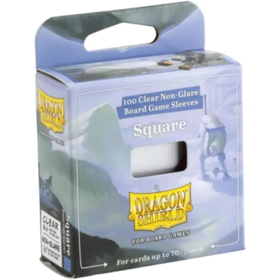 Dragon Shield Square Board Games Sleeves (Clear, Non-Glare) - for cards 70 x 70 mm