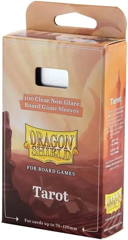 Dragon Shield Tarot Board Games Sleeves (Clear, Non-Glare) - for cards 70 x 120 mm