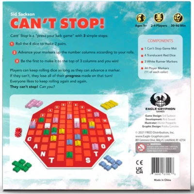 Can't Stop (2022 Edition) - настолна игра