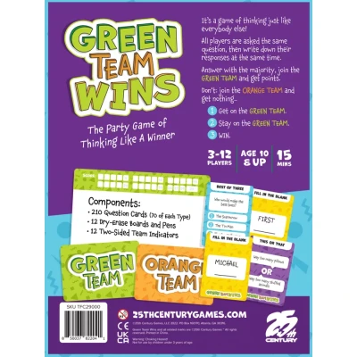 Green Team Wins - настолна игра