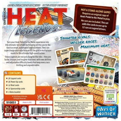 Heat: Legends - разширение за настолна игра