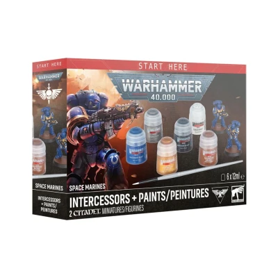 Warhammer 40,000: Space Marines Intercessors + Paints