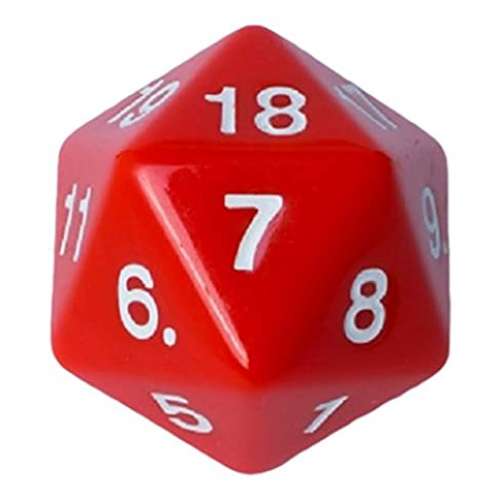 Blackfire D20 Countdown Die 55 mm (Red)