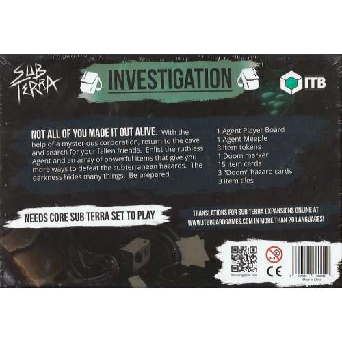 Sub Terra: Investigation - разширение за настолна игра