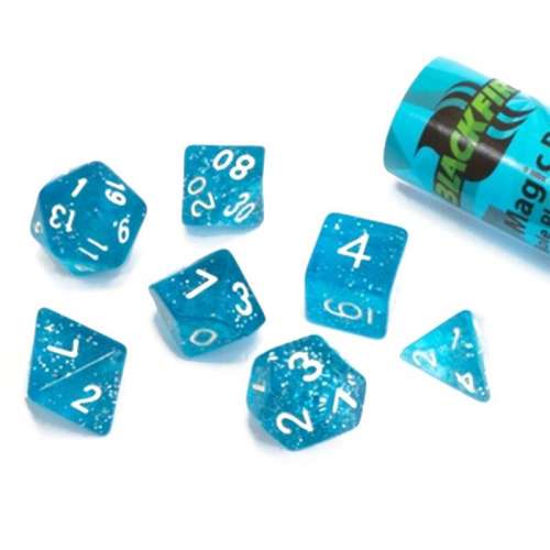 Blackfire Dice: 16mm Role Playing Dice Set - Magic Blue (7 Dice)