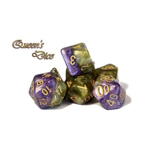 Halfsies Dice - Queen's Dice (7 Dice Polyhedral Set)