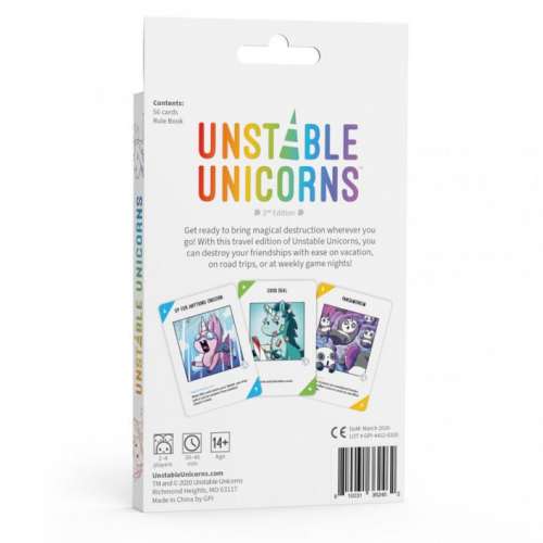 Unstable Unicorns: Travel Edition - настолна игра