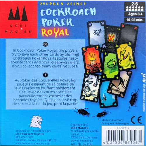 Cockroach Poker Royal - настолна игра