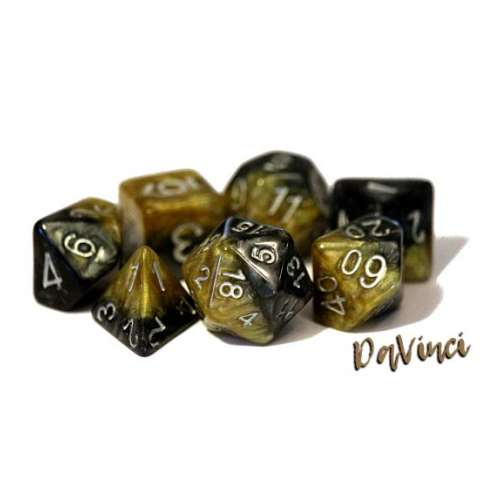 Halfsies Dice - DaVinci (7 Dice Polyhedral Set)
