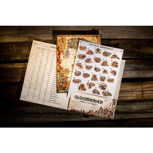 Gloomhaven: Jaws of the Lion Removable Sticker Set & Map