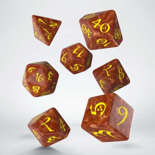 Classic RPG Caramel & Yellow Dice Set (7)