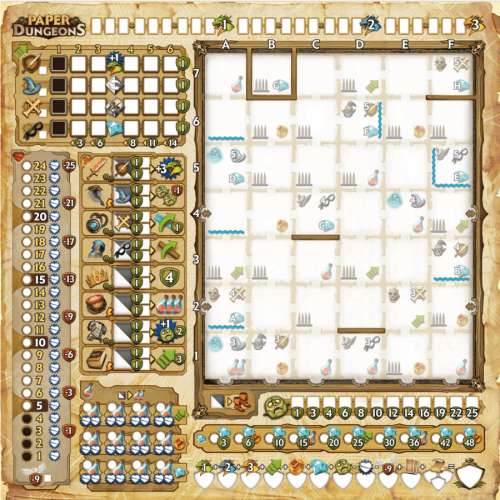 Paper Dungeons: A Dungeon Scrawler Game - настолна игра